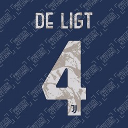 De Ligt 4 (Official Juventus 2020/21 Away Name and Numbering)